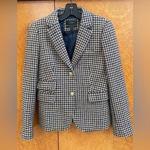 Wool Houndstooth J Crew Schoolboy Blazer Women’s Size 2 X-Small